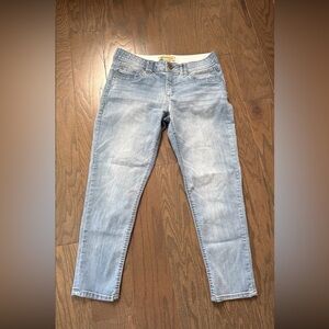 Democracy Washed Light Blue Ankle Skinny Jeans